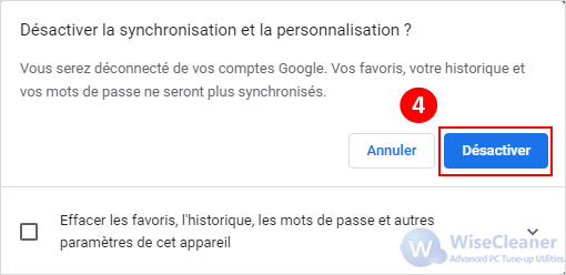 Synchronisation de Google Chrome