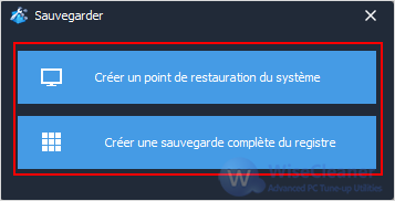 créer un point de restauration