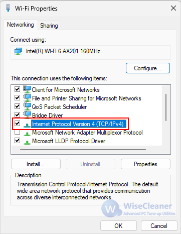 Internet Protocol version 4 (TCP/IPv4)