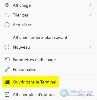 Comment ouvrir le terminal sous Windows 11