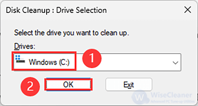 Choose the drive where Windows is installed (usually C:) 