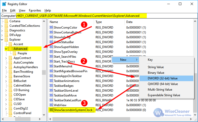 add new registry key