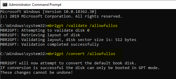 MBR2GPT AllowFullOS