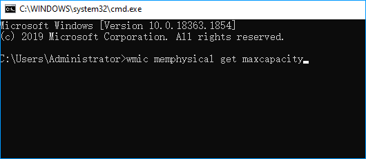 How to check the Max RAM supported by Windows
