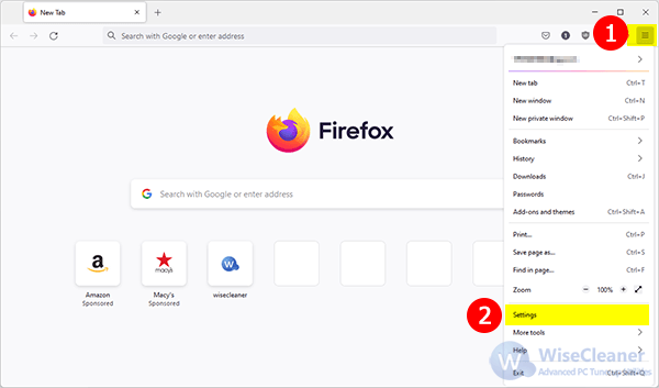 turn off Firefox account sync