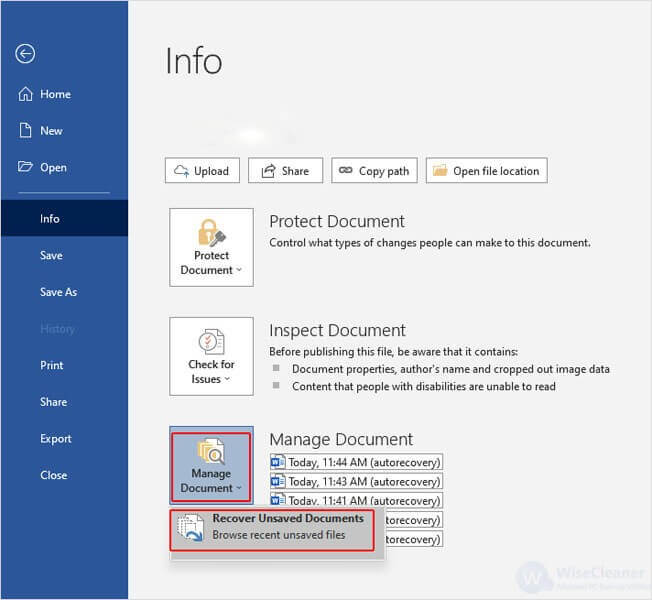 How to Restore Unsaved Word Files