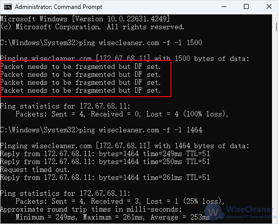 Find the Optimal MTU Size